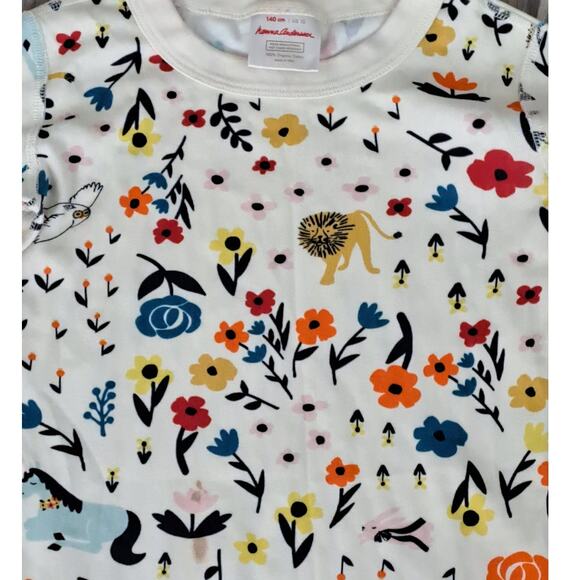 2 For $5 Sale Hanna Andersson  Floral & Animal Print Long John Top Size 10 - Picture 2 of 7